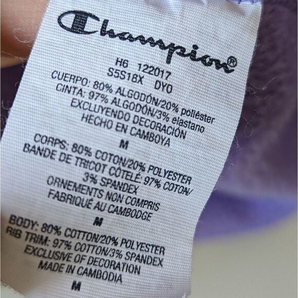 Supreme x Champion Hoodie FW18 Box Logo Rare Lavender Purple Collaboration Sz M - Picture 9 of 16